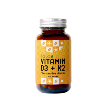 Tala Vitamin D3 + K2 60 capsules. 60 days supply